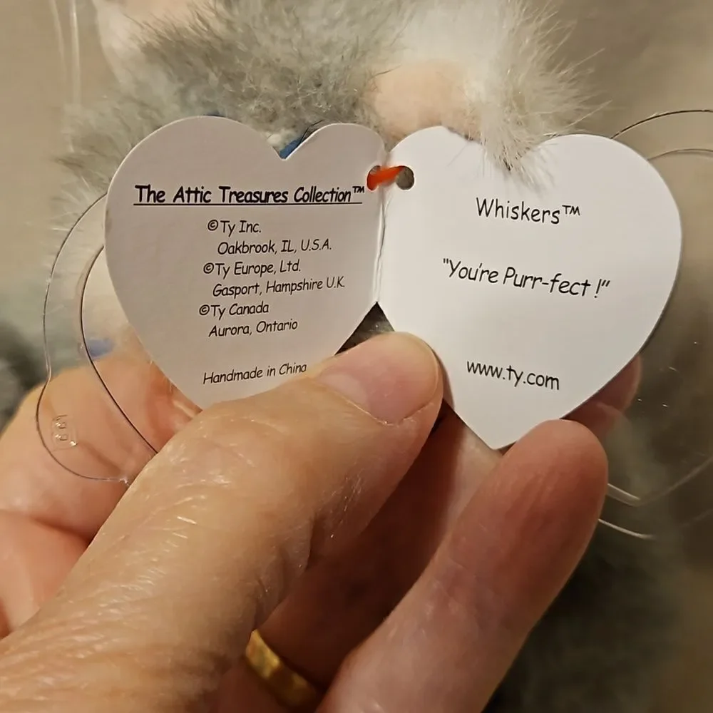 Attic treasure beanie baby, with tag 3rd edition. Whiskers